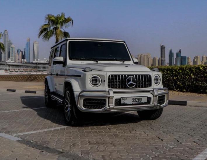Mercedes G63 WHITE 2020 location dubaï