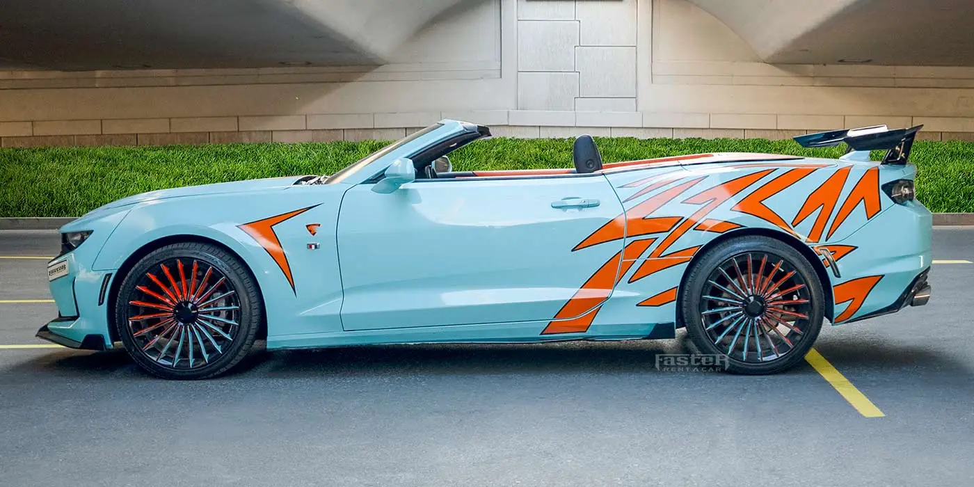 louer Chevrolet Camaro ZL1 Kit Convertible V6 2020 BLUE 2020 à Dubaï